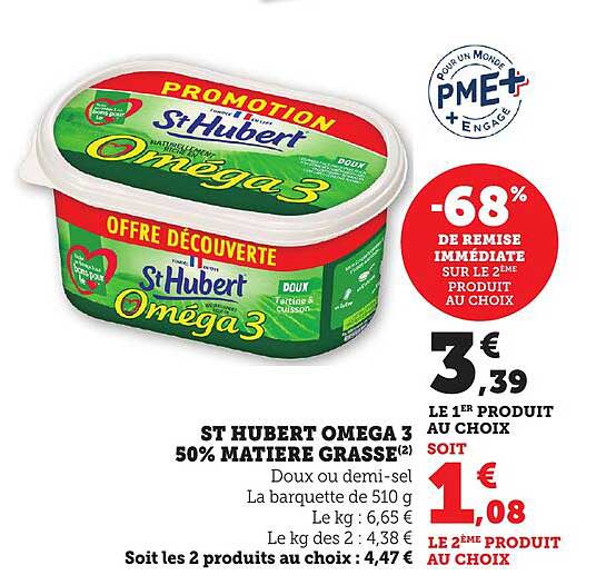 ST HUBERT OMEGA 3 50% MATIERE GRASSE