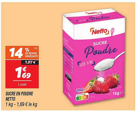 SUCRE EN POUDRE NETTO