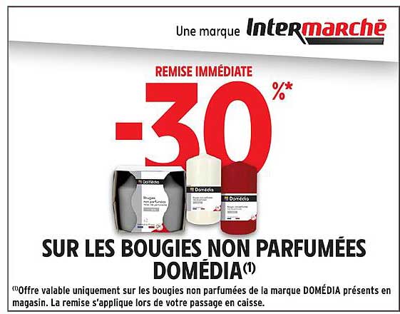 SUR LES BOUGIES NON PARFUMÉES DOMÉDIA