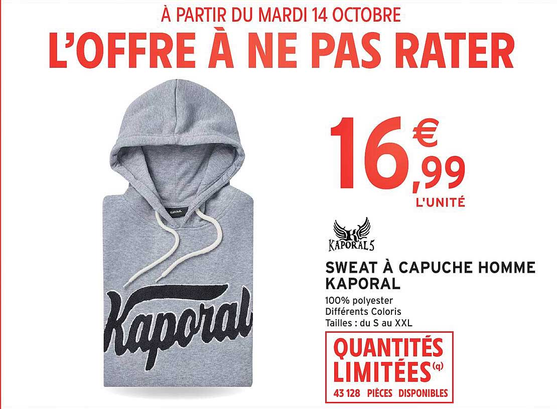 SWEAT À CAPUCHE HOMME KAPORAL