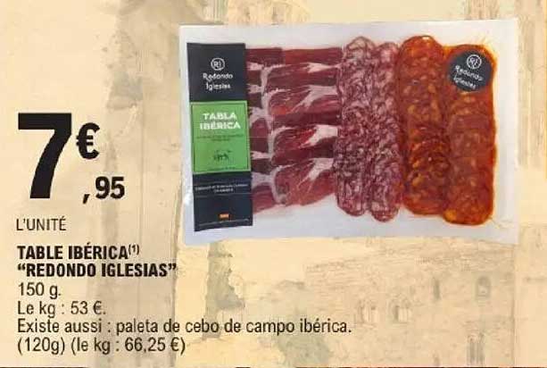 TABLE IBÉRICA "REDONDO IGLESIAS"