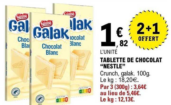 TABLETTE DE CHOCOLAT “NESTLÉ”