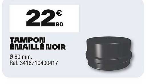 TAMPO EMAILLÉ NOIR