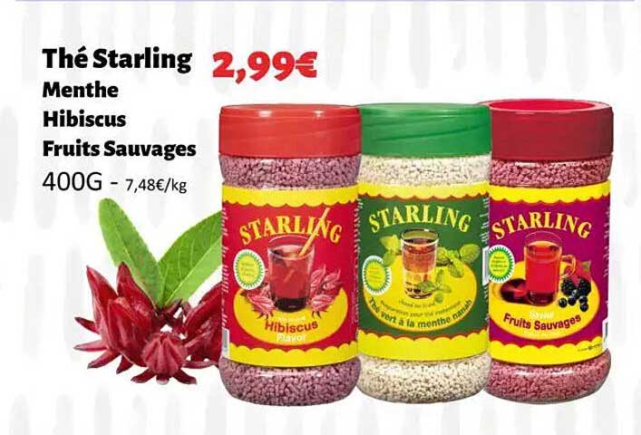 Thé Starling Menthe Hibiscus Fruits Sauvages