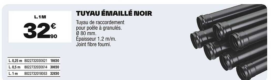 TUYAU ÉMAILLÉ NOIR