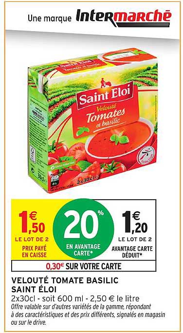 VELOUTÉ TOMATE BASILIC SAINT ÉLOI