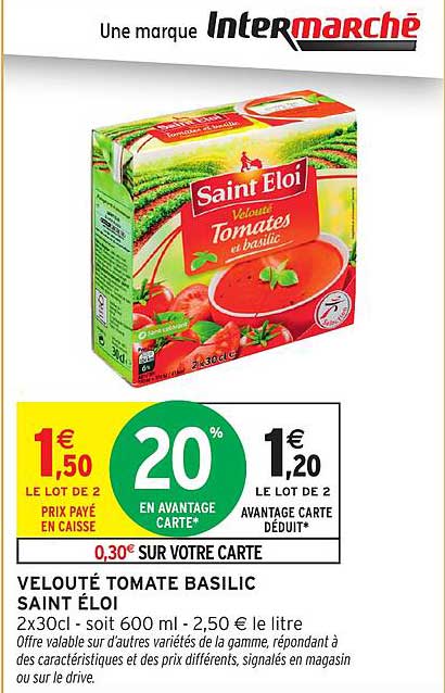 VELOUTÉ TOMATE BASILIC SAINT ÉLOI