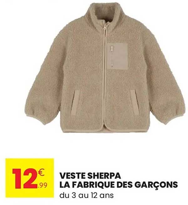 VESTE SHERPA LA FABRIQUE DES GARÇONS
