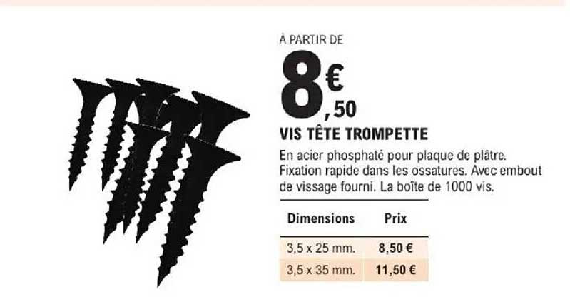 VIS TÊTE TROMPETTE