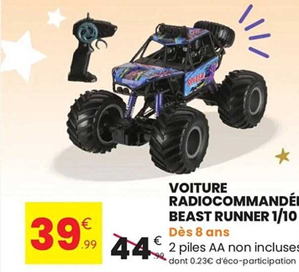 VOITURE RADIocommandée BEAST RUNNER 1/10