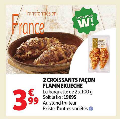 2 CROISSANTS FAÇON FLAMMEKUECHE