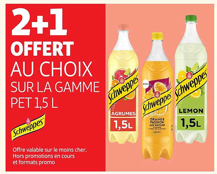 2+1 OFFERT AU CHOIX SUR LA GAMME PET 1,5 L