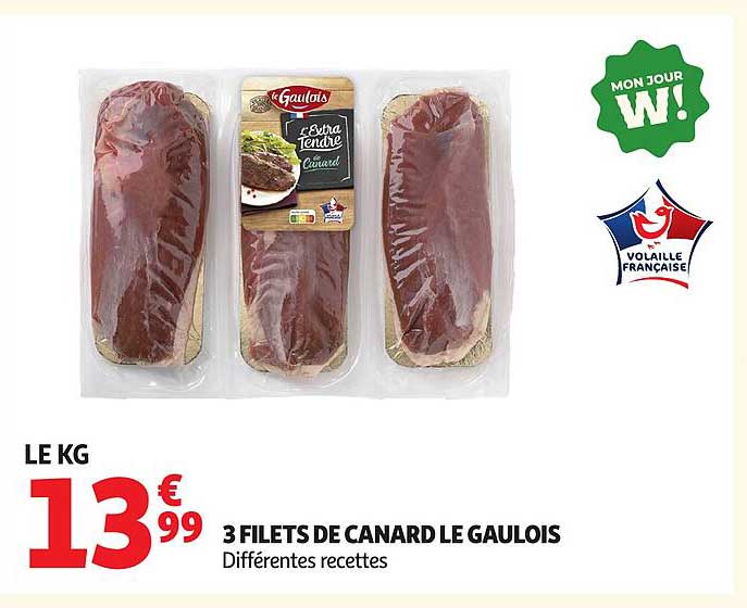 3 FILETS DE CANARD LE GAULOIS