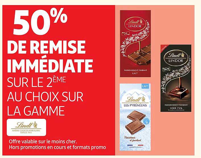 50% DE REMISE IMMÉDIATE SUR LE 2ÈME AU CHOIX SUR LA GAMME