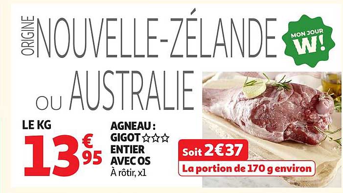 AGNEAU : GIGOT ENTIER AVEC OS