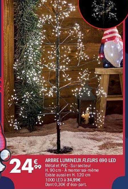 ARBRE LUMINEUX FLEURS 690 LED