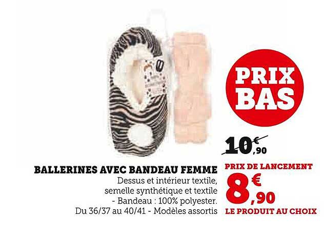 BALLERINES AVEC BANDEAU FEMME