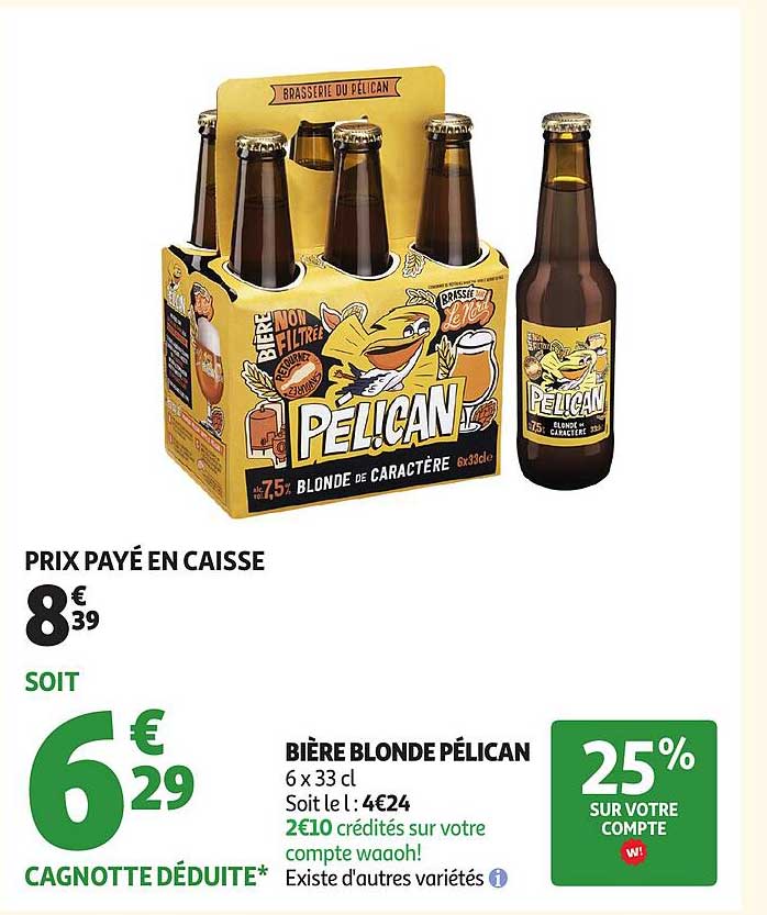 BIÈRE BLONDE PÉLICAN