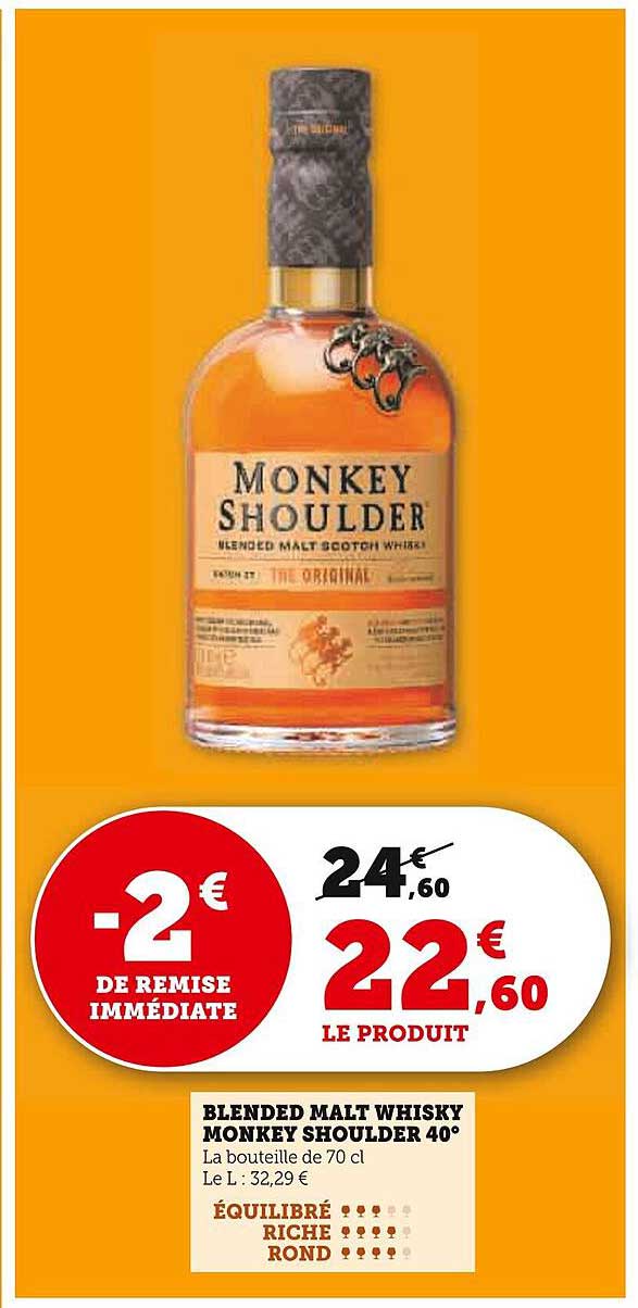 BLENDED MALT WHISKY MONKEY SHOULDER 40°