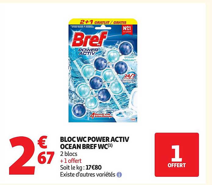 BLOC WC POWER ACTIV OCEAN BREF WC
