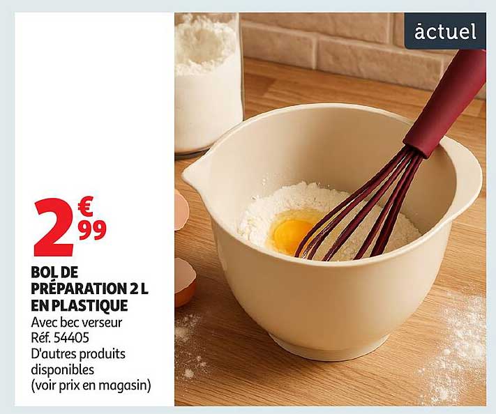 BOL DE PRÉPARATION 2 L EN PLASTIQUE