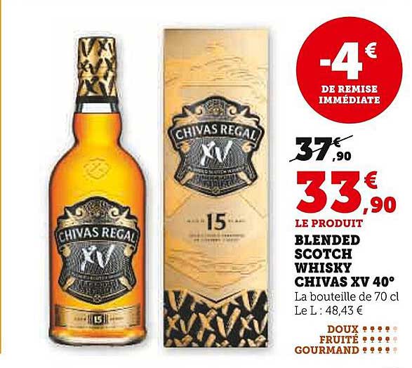 BOTTLE BLENDED SCOTCH WHISKY CHIVAS XV 40°