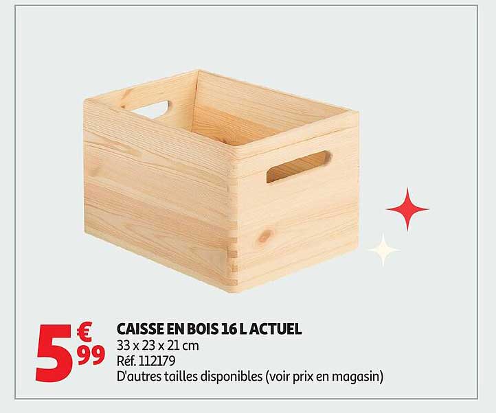 CAISSE EN BOIS 16 L ACTUEL