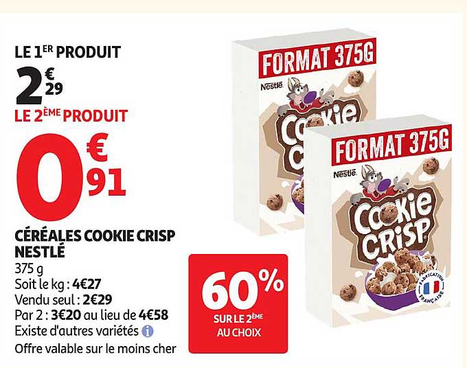 Céréales Cookie Crisp Nestlé