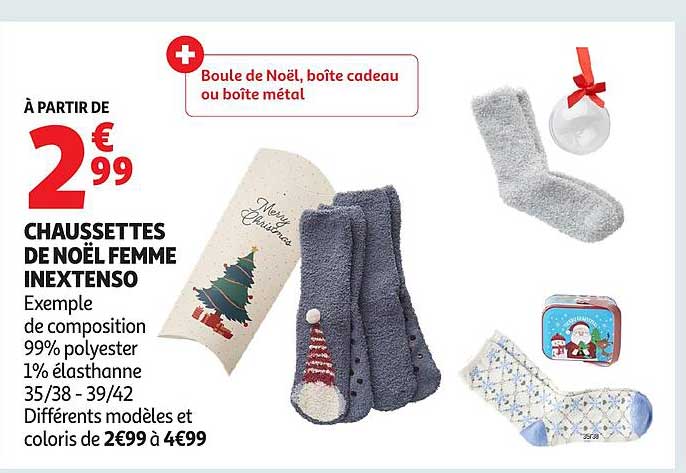 CHAUSSETTES DE NOËL FEMME INEXTENSO