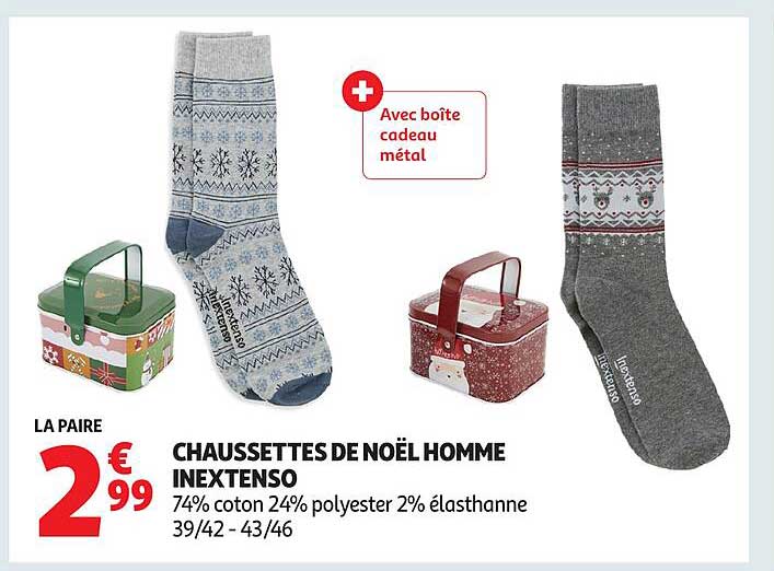 CHAUSSETTES DE NOËL HOMME INEXTENSO