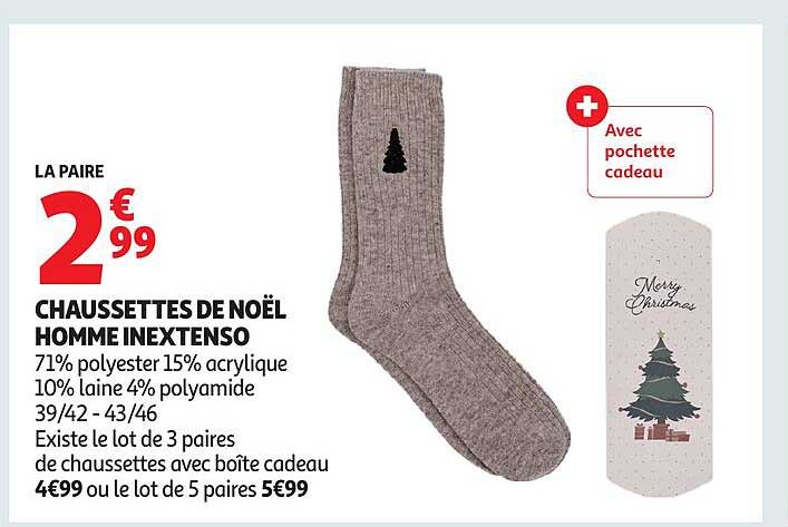 CHAUSSSETTES DE NOËL HOMME INEXTENSO
