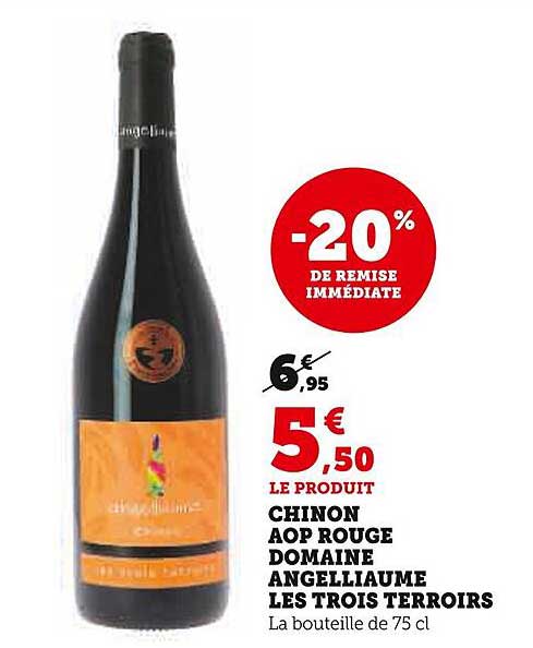 Chinon AOP Rouge Domaine Angelliame Les Trois Terroirs