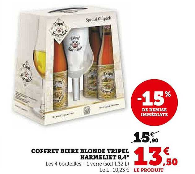 COFFRET BIERRE BLONDE TRIPEL KARMELIET 8,4°