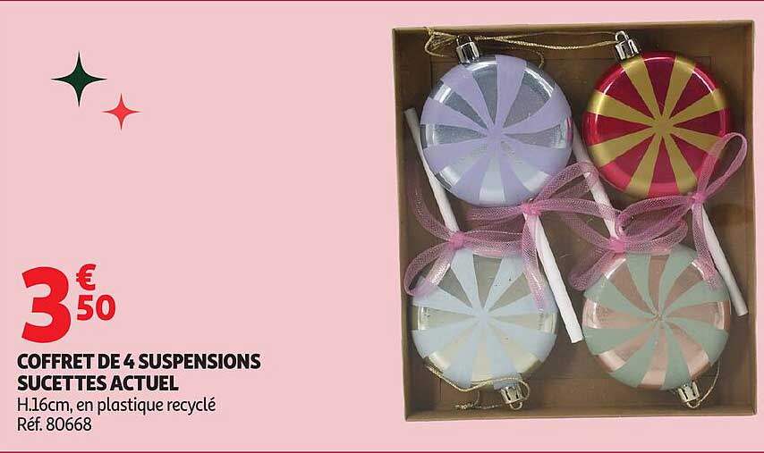 COFFRET DE 4 SUSPENSIONS SUCETTES ACTUEL