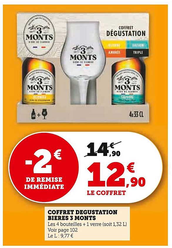 COFFRET DÉGUSTATION BIÈRES 3 MONTS