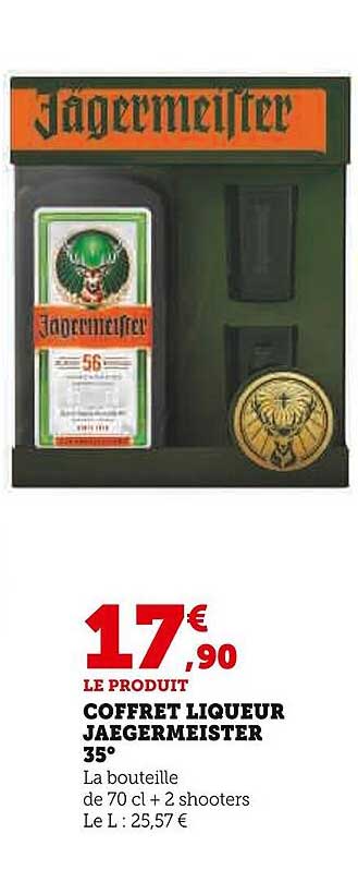 COFFRET LIQUEUR JAEGERMEISTER 35°