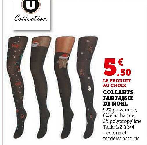 COLLANTS FANTAISIE DE NOËL
