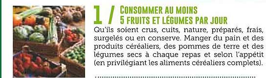 Consommer au moins 5 fruits et légumes par jour