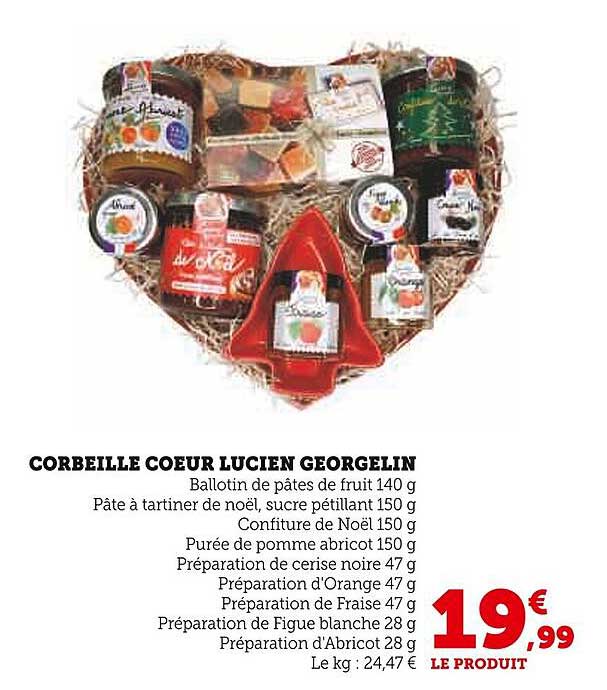 CORBEILLE COEUR LUCIEN GEORGELIN