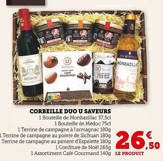 CORBEILLE DUO U SAVEURS