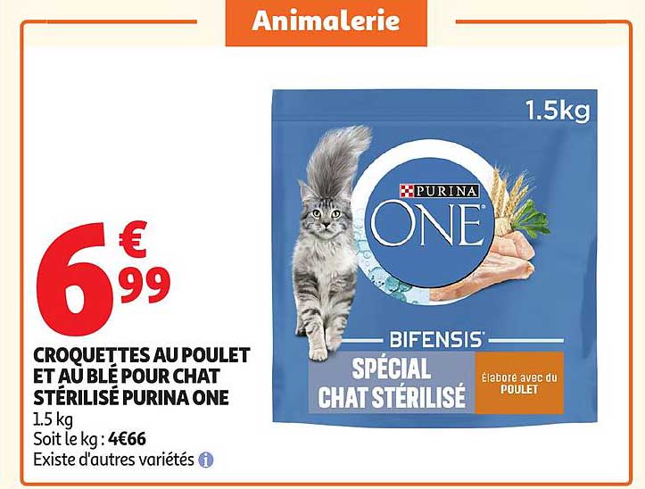 CROQUETTES AU POULET ET AU BLÉ POUR CHAT STÉRILISÉ PURINA ONE