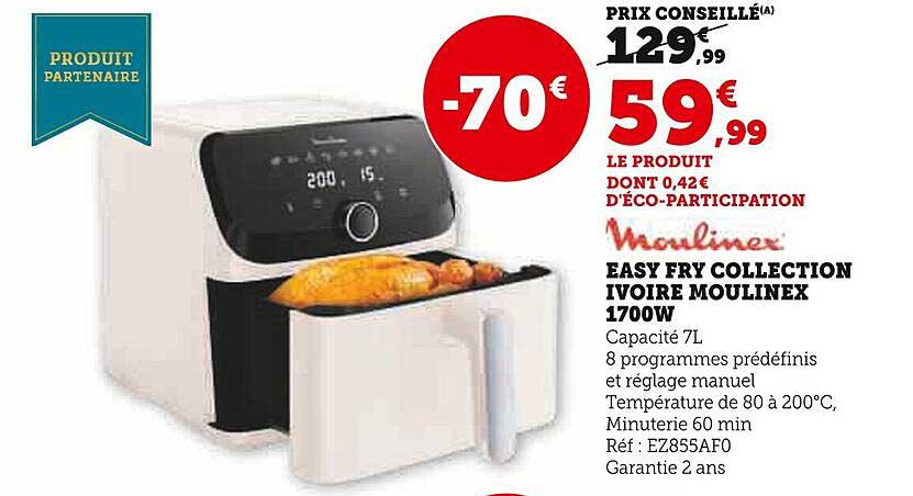 EASY FRY COLLECTION IVOIRE MOULINEX 1700W