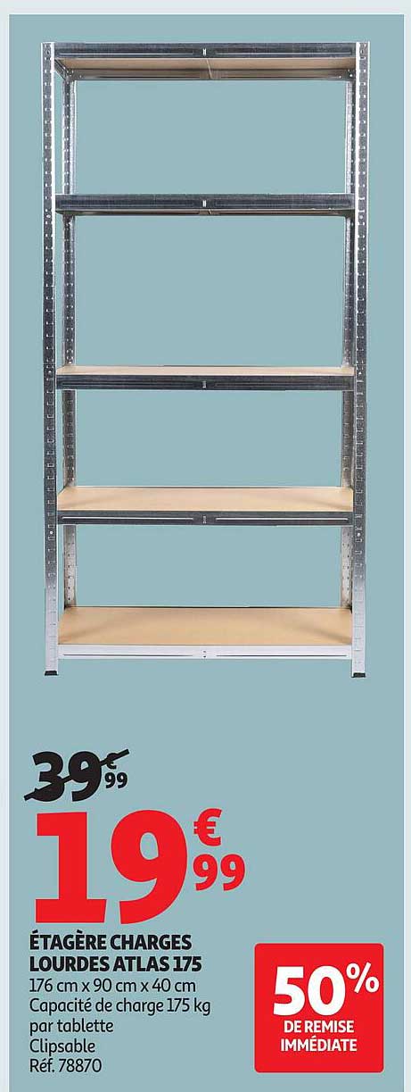 ÉTAGÈRE CHARGES LOURDES ATLAS 175