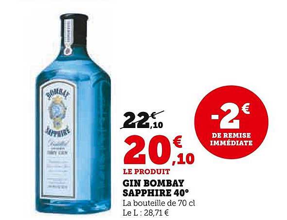 GIN BOMBAY SAPPHIRE 40°