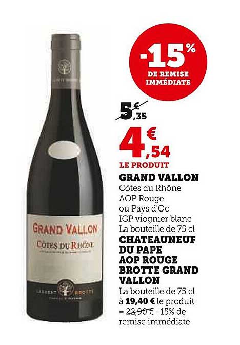 GRAND VALLON Côtes du Rhône AOP Rouge