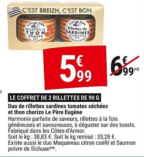 LE COFFRET DE 2 RILLETTES DE 90 G