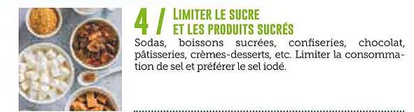 Limiter le sucre et les produits sucrés