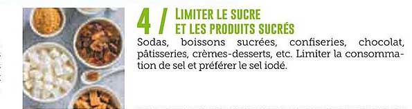 Limiter le sucre et les produits sucrés