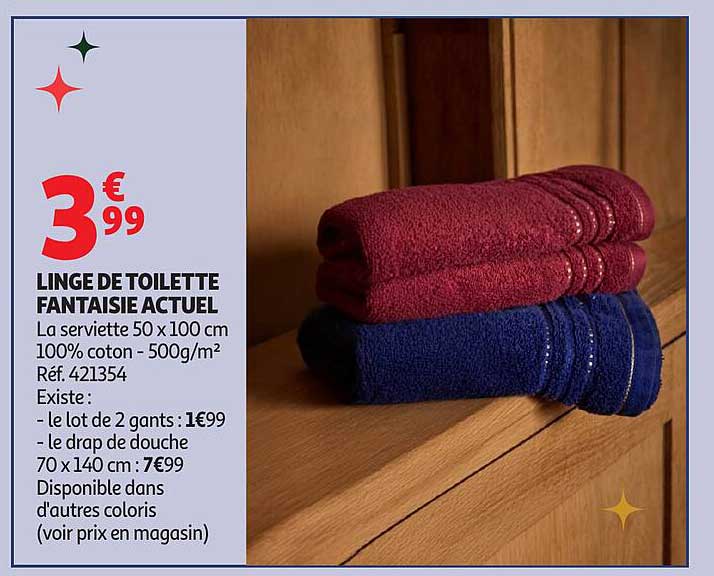 LINGE DE TOILETTE FANTAISIE ACTUEL