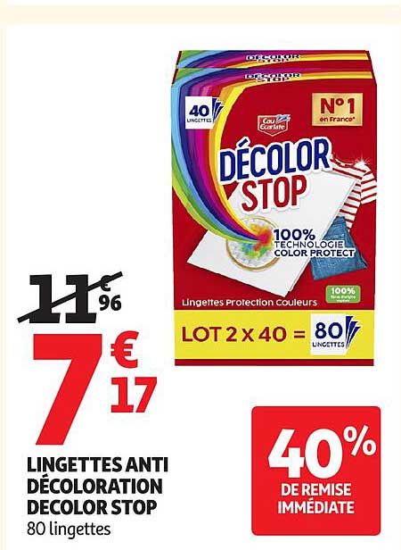 LINGETTES ANTI DÉCOLORATION DECOLOR STOP